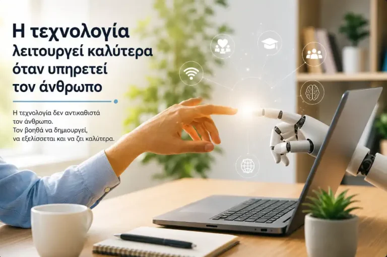 Η τεχνολογία πρέπει να εξυπηρετεί τον άνθρωπο όχι να τον ανταγωνίζεται.
