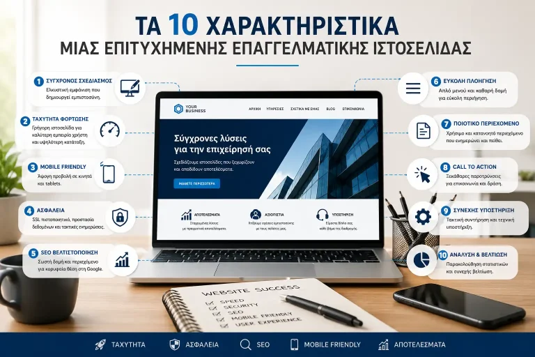 Τα 10 χαρακτηριστικά μιας επιτυχημένης επαγγελματικής ιστοσελίδας
