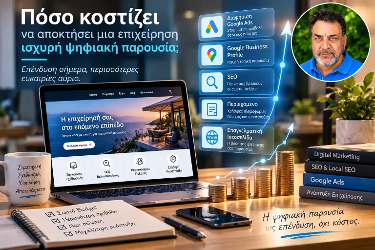 ΚΤΙΣΙΜΟ ΤΗΣ ΨΗΦΙΑΚΗΣ ΠΑΡΟΥΣΙΑΣ ΜΙΑΣ ΕΠΙΧΕΙΡΗΣΗΣ ΠΟΣΟ ΚΟΣΤΙΖΕΙ ΜΙΑ ΙΣΤΟΣΕΛΙΔΑ